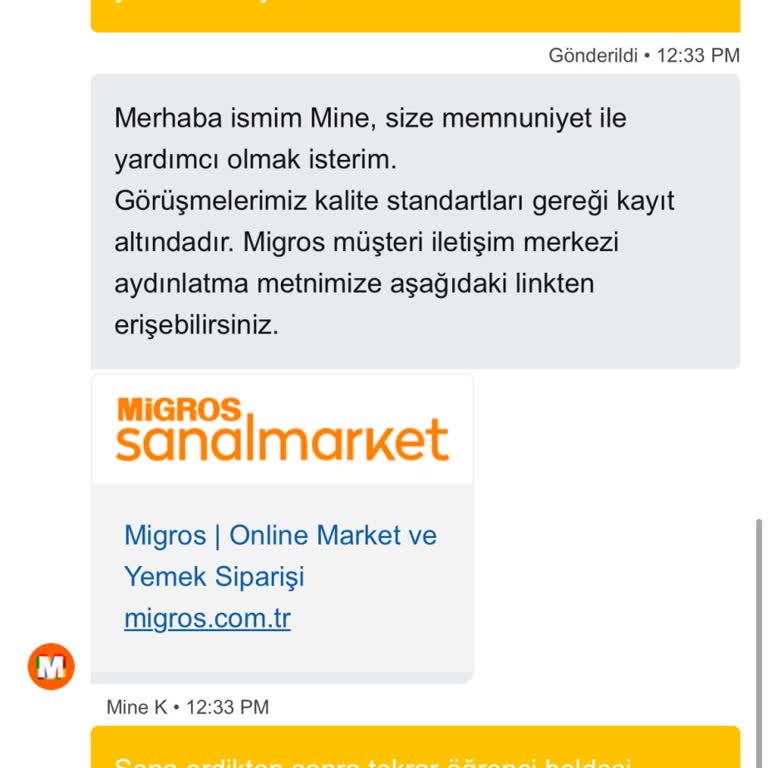 Migros Mobil Uygulama Müşteri Hizmetlerinde Çözüm Bulamama Ve İlgisizlik