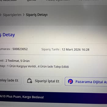 Gönderilmemiş Ürün İçin Haksız İade Başlatılması