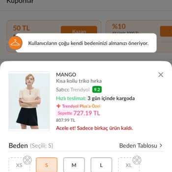 Trendyol’da Yanlış Mango Hırka Gönderildi, Stok Yok İddiası Gerçek Dışı