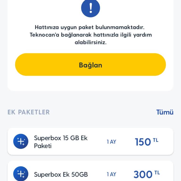 Turkcell Satın Aldığım 50 GB Ek Paket Kullanılamadı, Ücret İadesi Talebi
