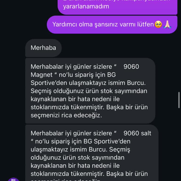 Stokta Olan Ürün Yanıltıcı Bilgilendirme Ve İade Talebi