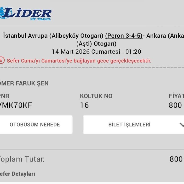 Rötarlı Sefer Ve Koltuk Değişikliği Nedeniyle 800 TL İadesi Talebi