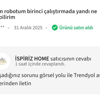 Trendyol İspiriz Doğrayıcıda Motor Dumanı Ve Satıcı İade Reddine Karşı Şikayet