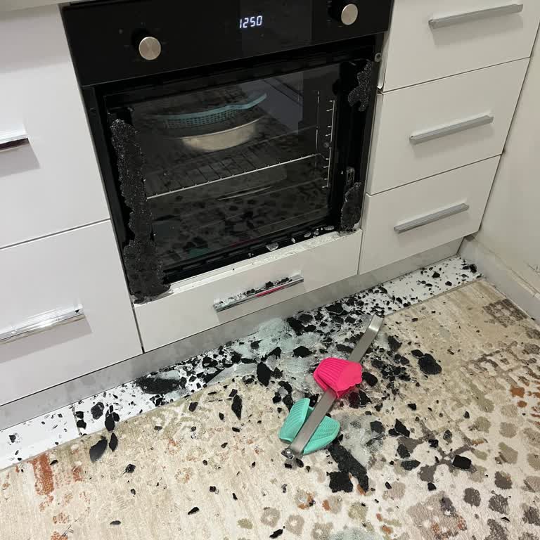 Silverline Ankastre Fırın Camı Patladı, Güvenlik Sorunu