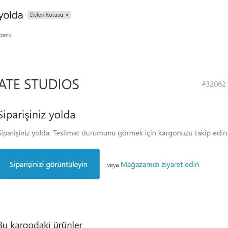 Kargoya Verilmeyen Sipariş Takip Bilgisi Yok