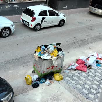 Mersin Yenişehir Belediyesi Kapının Önüne Bırakılan Çöpler