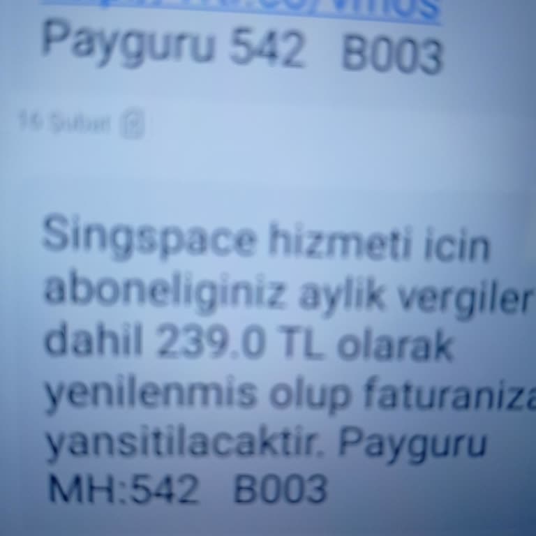 İzinsiz Singspace Üyeliği Ve 480 TL Haksız Ücret