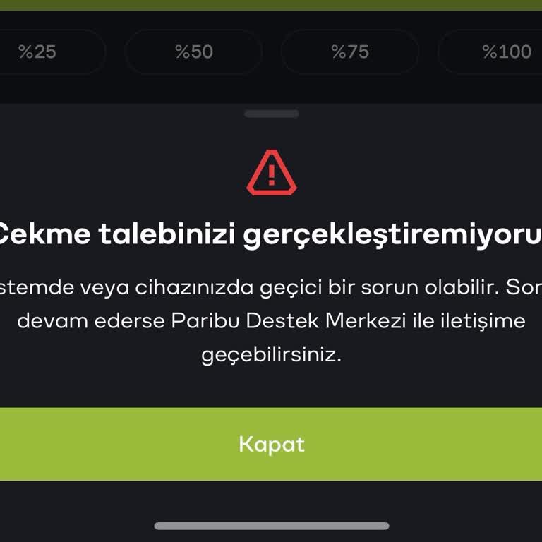 Paribu TRY Çekiminde Sistem Hatası Ve Destek Açıklaması Eksikliği