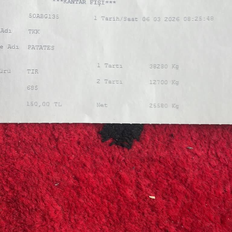 Patates Tesliminde Yaşanan Fire ve Şikayet