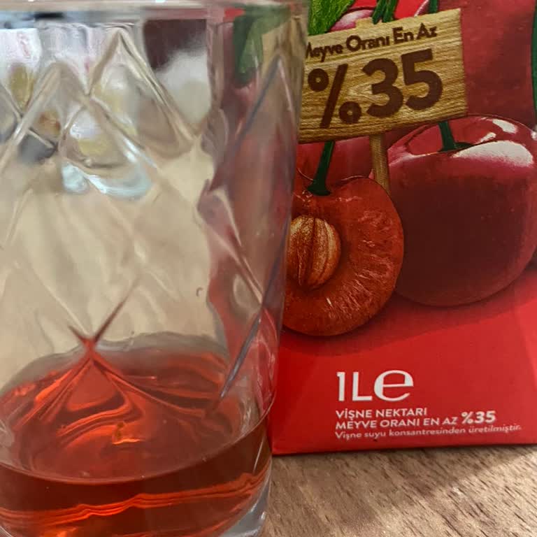 Jucy Vişne Nektarı %35 Meyve Oranı Gerçekleşmedi Ve Sulandırılmış