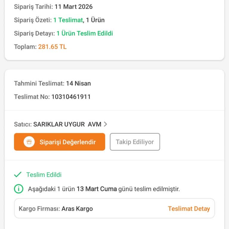 Teslim Edildi Görülen Kargo Elime Ulaşmadı Ve Yeniden Gönderim İade Talebi