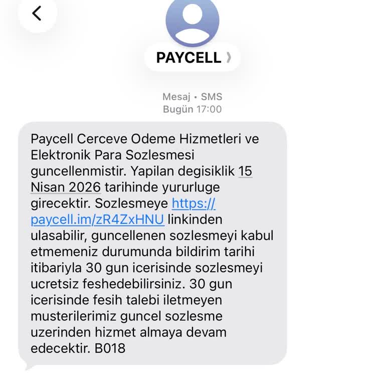 Paycell Sözleşme Feshi İçin Buton Yok Ve Destek Bulunamıyor