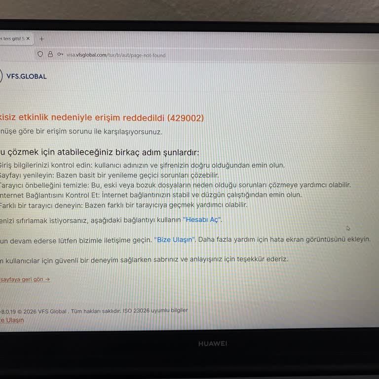 VFS Global Avusturya Vize Başvurusu İçin Hesap Oluşturulamıyor Ve Kaba Müşteri Desteği