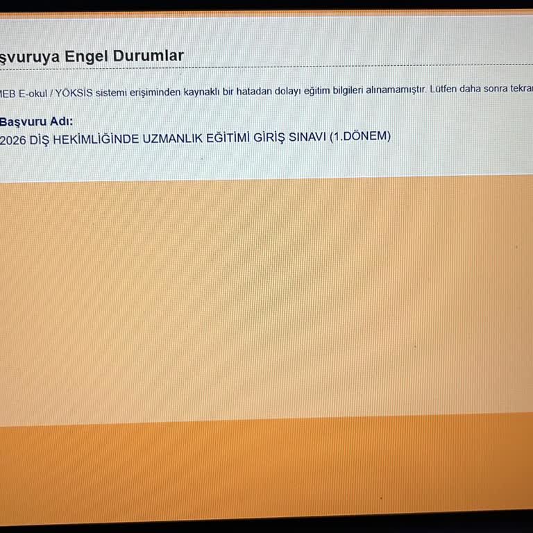 ÖSYM Sistemindeki Teknik Hata Dus Başvurusunu Engelliyor