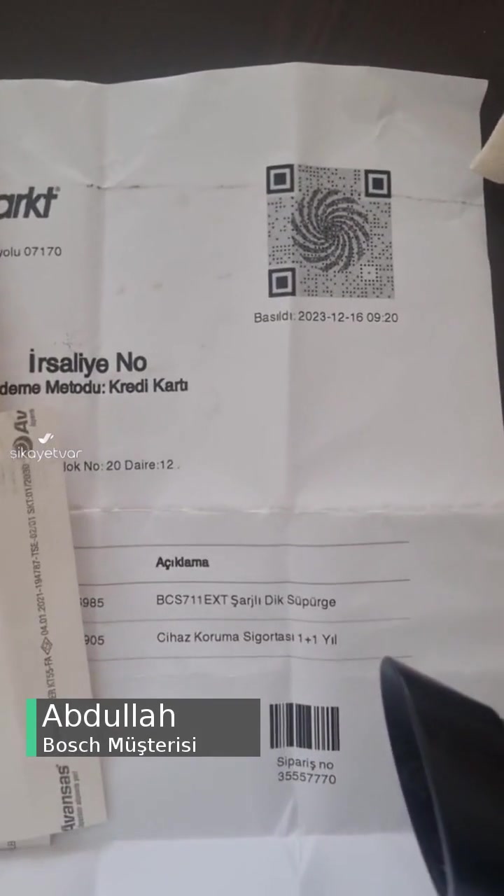 Bosch Dikey Süpürge Ana Parçalarında Kırılma Ve Gevşeme! videonun kapak resmi