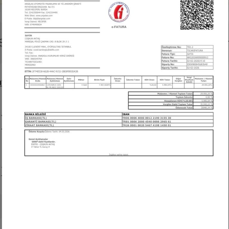 Fatura Bilgilerindeki Hatalı Adres Ve Kimlik Numarası Düzeltmesi Talebi
