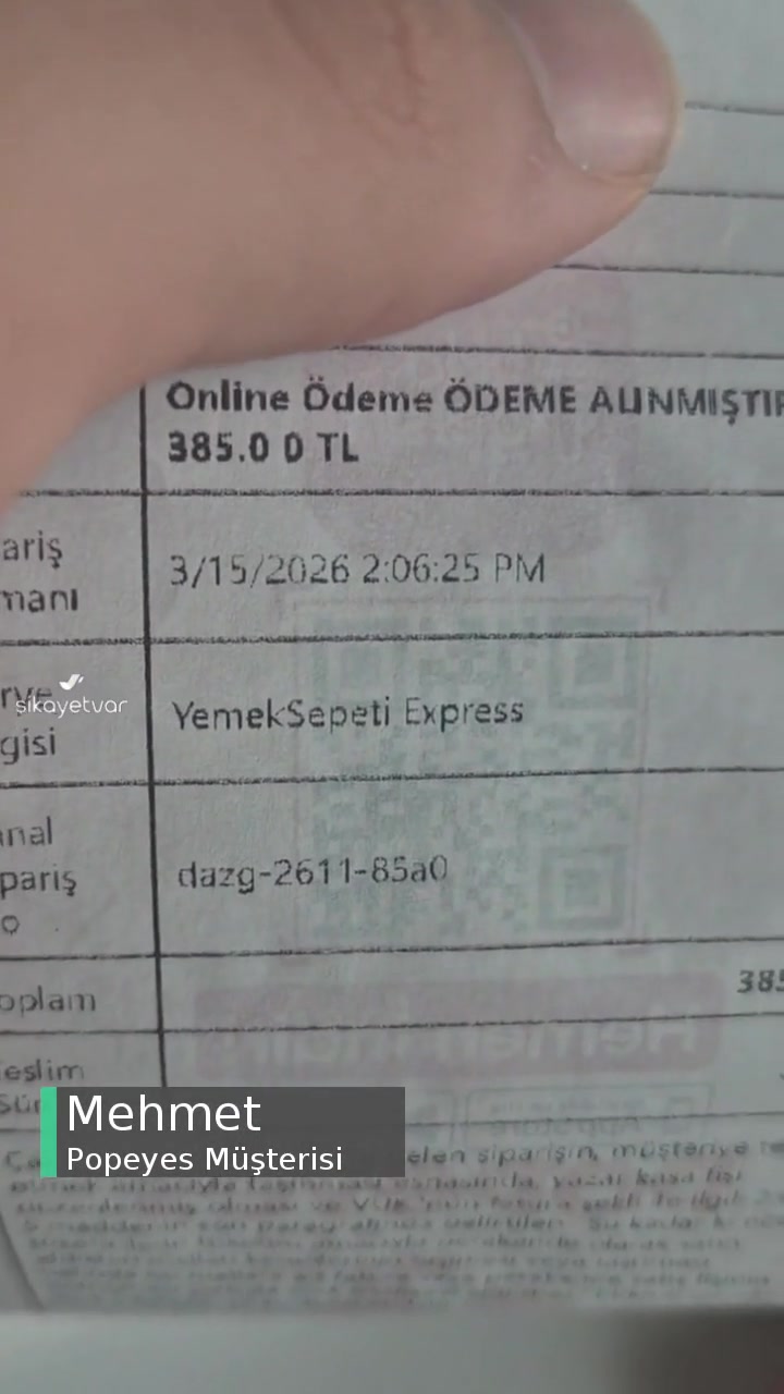 Popeyes Küflü Burger Para İadesi! videonun kapak resmi