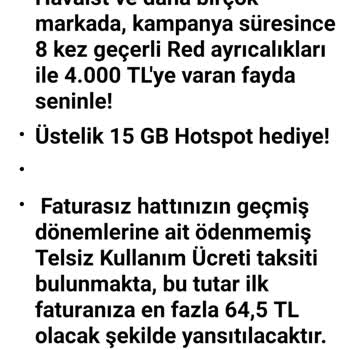 Vodafone Sistem Hatası Nedeniyle Red Limitsiz Sınırsız 990 TL Teklifi Uygulanamadı