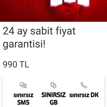 Vodafone Sistem Hatası Nedeniyle Red Limitsiz Sınırsız 990 TL Teklifi Uygulanamadı