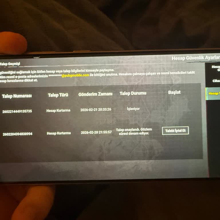 Satın Alınan PUBG Hesabına Erişememe Ve 16.800 TL İade Talebi