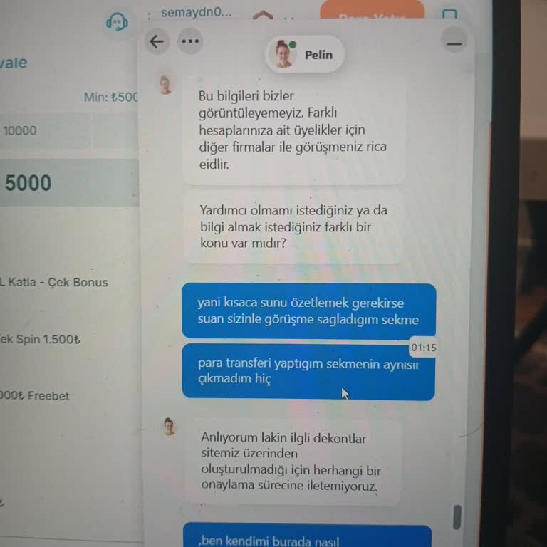 Bahsegel'in Yönlendirdiği IBAN Üzerinden 1.300 TL Fast Havale İşleminde Sorumluluk Almaması