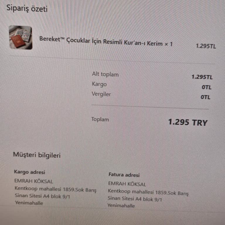 Sipariş Takip Ve İade Talebi: 1295 TL Ödenen Kitabın Ulaşmaması