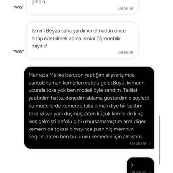 Defolu Kemerli Pantolon Ve Cevapsız Canlı Destek