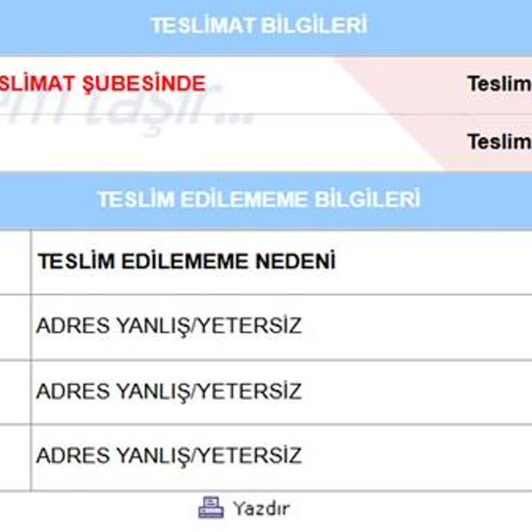 Aras Kargo Şubesinde Siparişim Teslim Edilmedi Ve Kayıp Endişesi