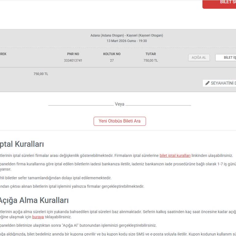 Obilet Biletimin Faturasına Erişemiyorum Ve Destek Alamıyorum