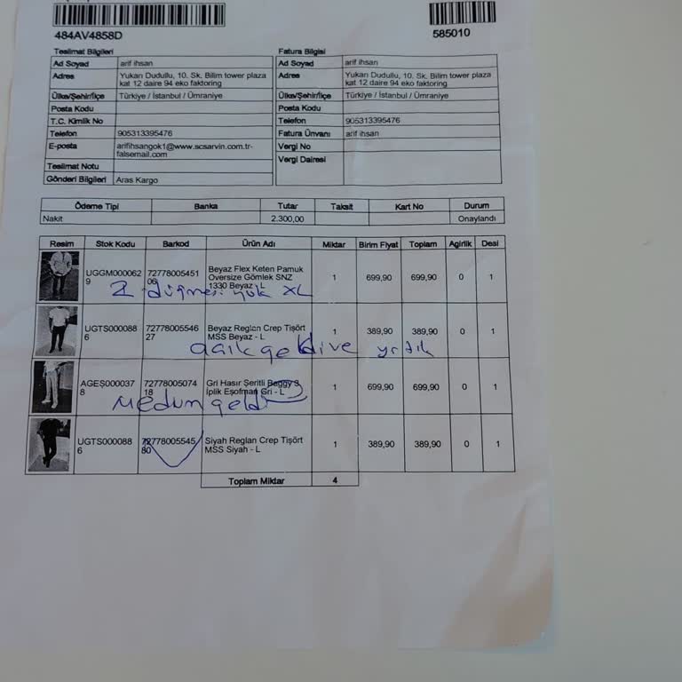 SC Sarvin'de Yanlış Ve Defolu Ürün Gönderimi, Sürekli Sipariş Sorunları