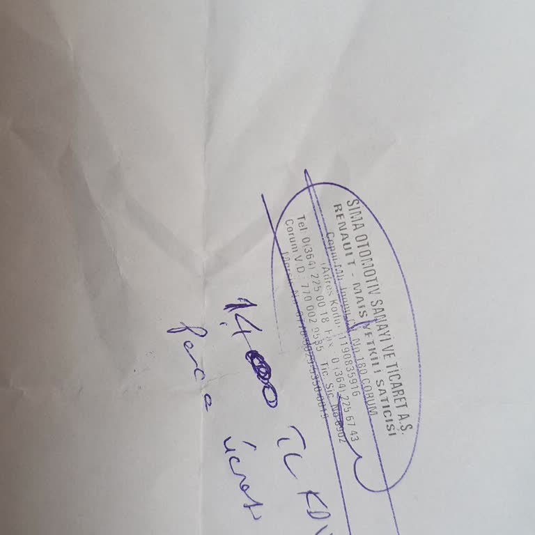 Renault Servisinde 1.400 TL Ödeme Ve 899,94 TL Fiyat Farkı