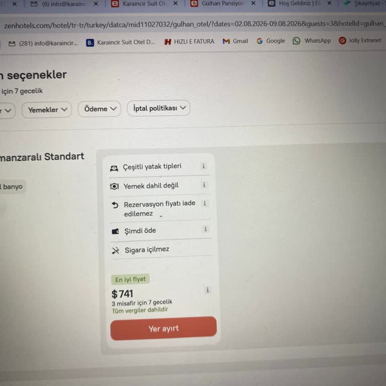Zenhotels'te İzin Almadan Yayımlanan Pansiyon İlanı Ve Yanıltıcı Fiyatlar