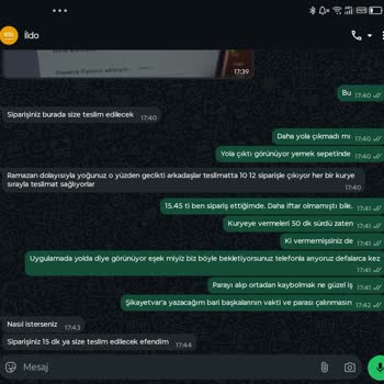 İldo Pastanesi'nden Teslimat Gecikmesi Ve Bozuk Sipariş, İletişimsizlik Ve Saygısız Davranış