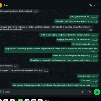 İldo Pastanesi'nden Teslimat Gecikmesi Ve Bozuk Sipariş, İletişimsizlik Ve Saygısız Davranış