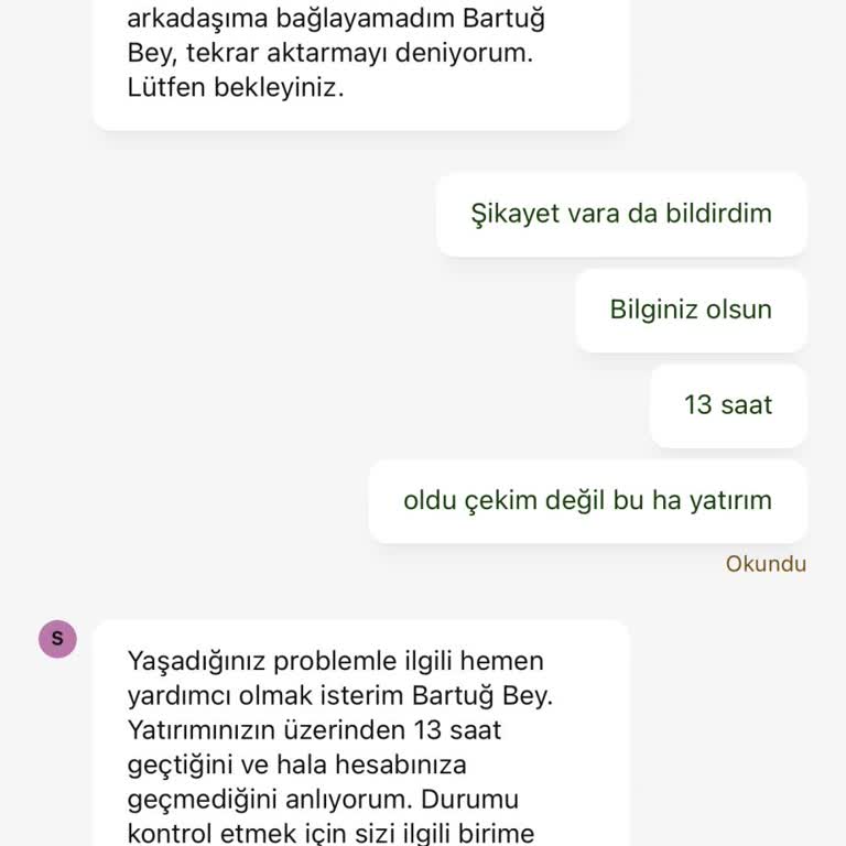45 Dakika Bekletildim, 4.000 TL Yatırımım Hesaba Geçmedi