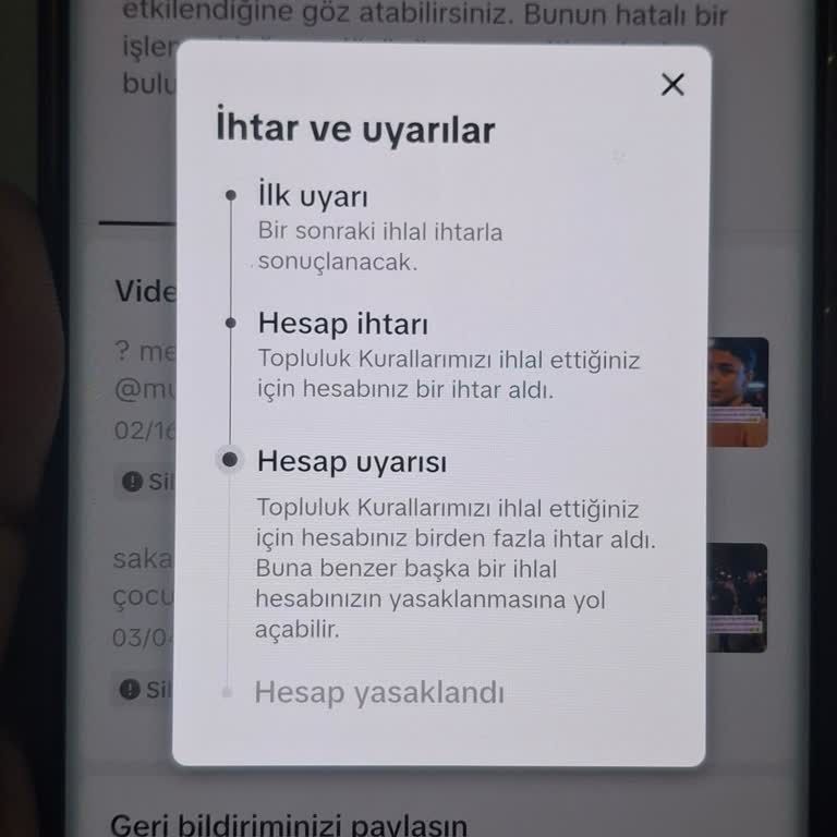 TikTok Hesabımda Haksız İhlal Uyarıları Ve Kırmızı Uyarı Sorunu
