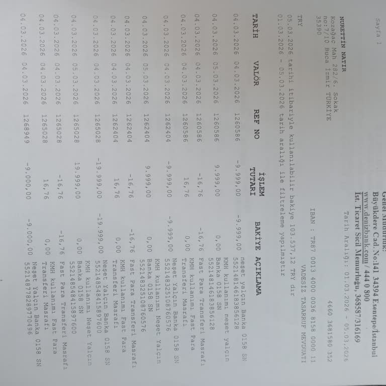 Denizbank'tan İzinsiz Kredi Çekilmesi Ve Hesabımın Bloklanması