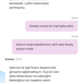 Onwin 5.000 TL EFT Yatırımı Hesaba Geçmedi