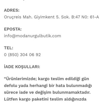 Kampanyalı Ürün İadesi Reddedildi Ve Beden Bilgisi Yanıltıcı