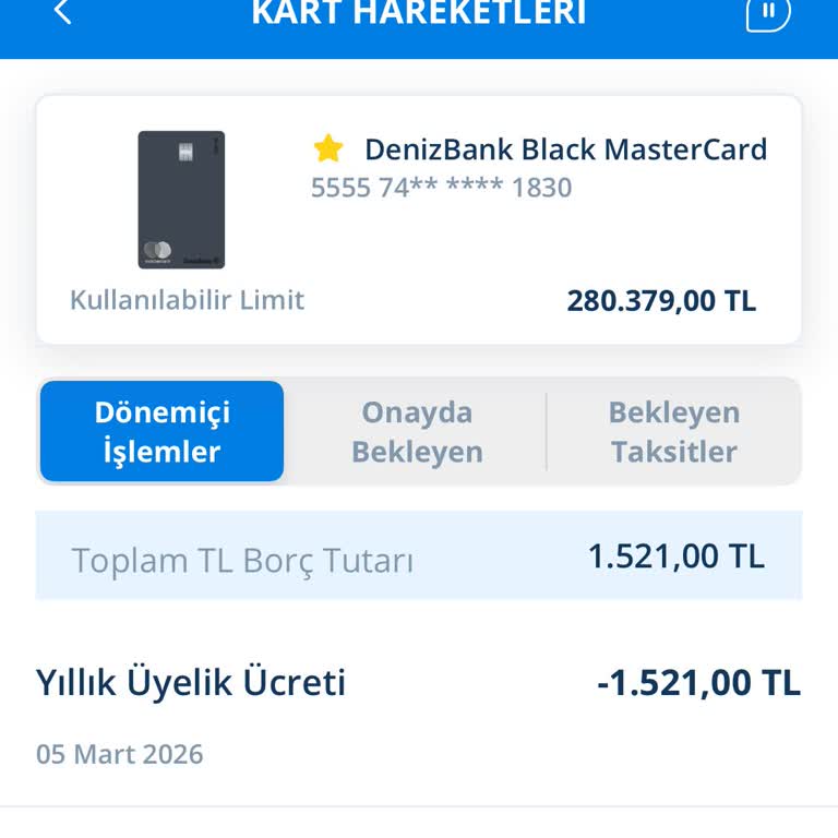 Denizbank Black Kredi Kartı Aidatı İadesi Talebi