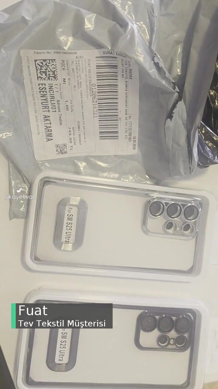 Tev Tekstil S25 Ultra Kılıf Full Yalan Yanlış Ürün Gönderimi! videonun kapak resmi