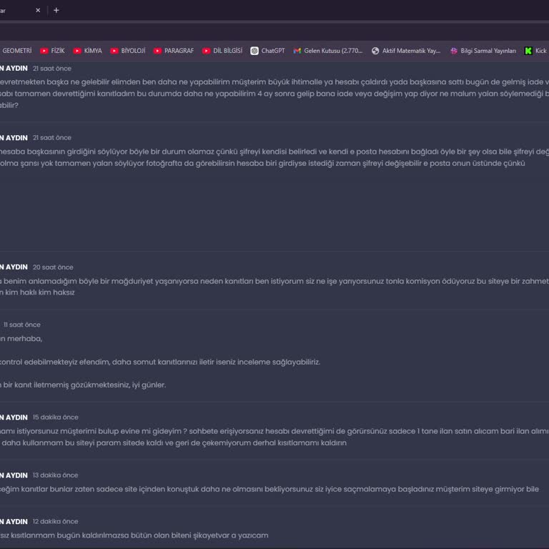 Satış Sonrası Haksız Hesap Kısıtlaması Ve Açılması Talebi