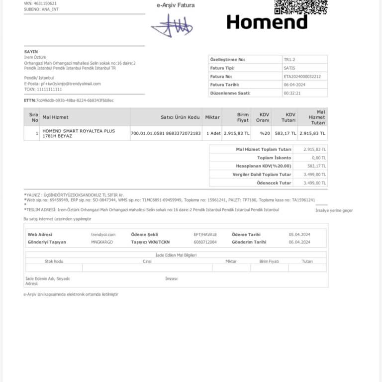 Garanti Kapsamındaki Çift Fonksiyonlu Kahve Ve Çay Makinesine Yetersiz Çözüm Teklifi