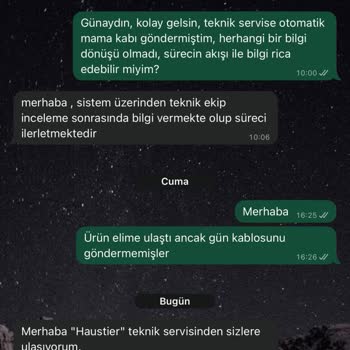 Tamir Edilen Cihazda Güç Adaptörü Ve Kablosu Eksik