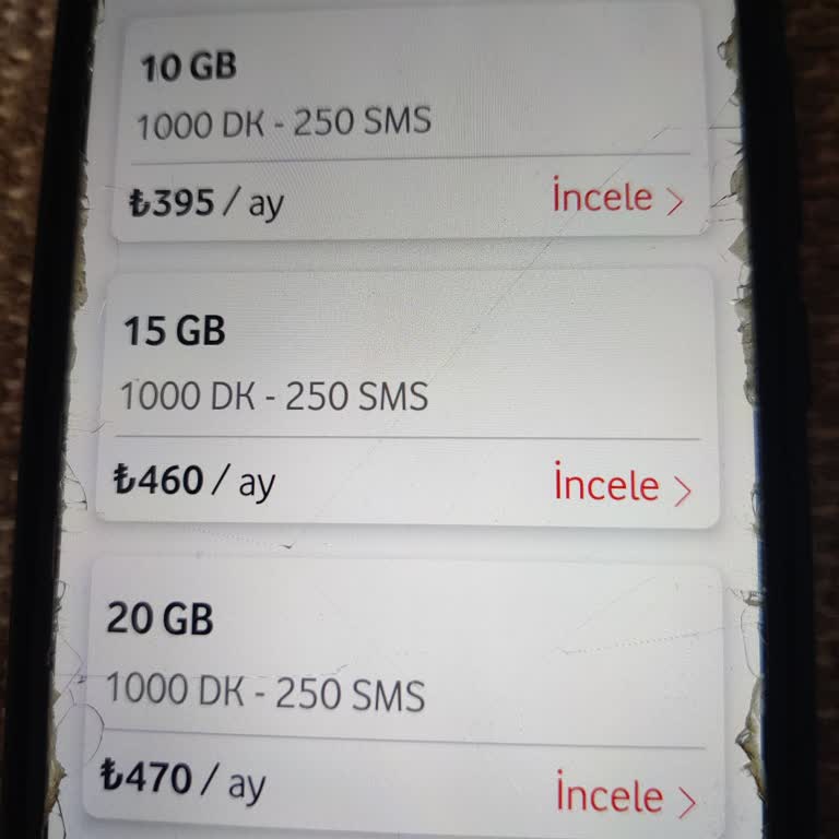 Yüksek Fiyatlı Ve Yetersiz Veri İçeren Tarife Şikayeti