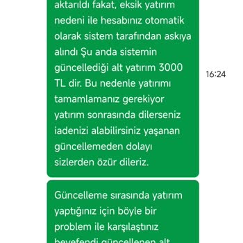 Havale İle Yatırılan 1000 TL Hesaba Geçmedi Ve Ek Yatırım Şartı Kabul Edilemez