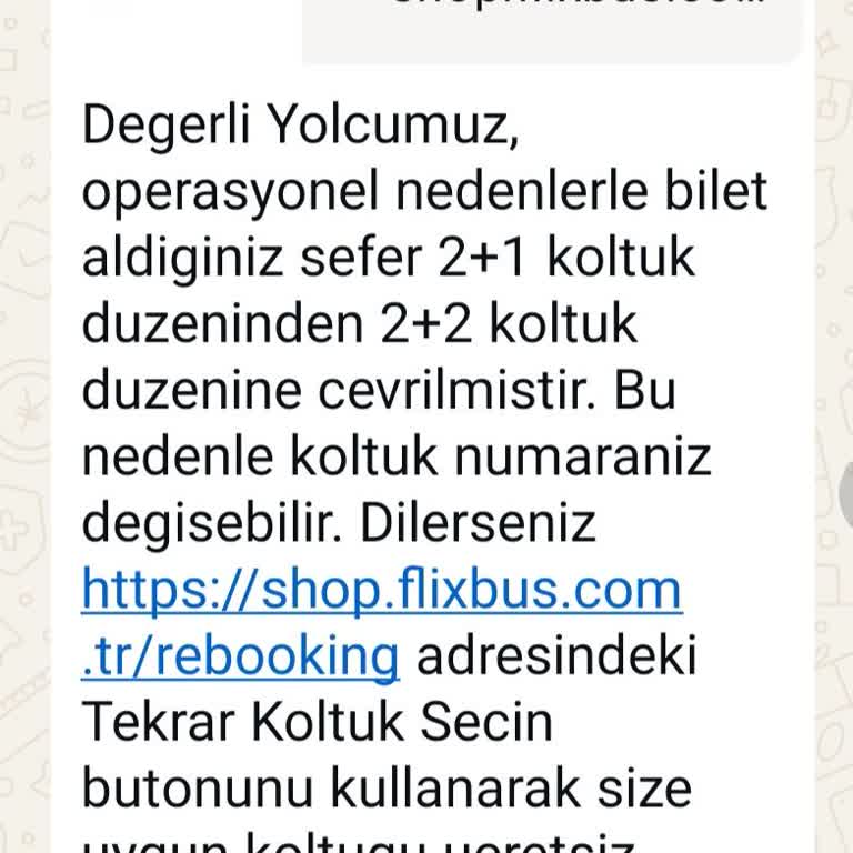 Ücretli 2+1 Koltuklu Otobüs Keyfi Olarak 2+2’ye Aktarıldı Ve Müşteri Hizmetinin Umursamaz Tutumu