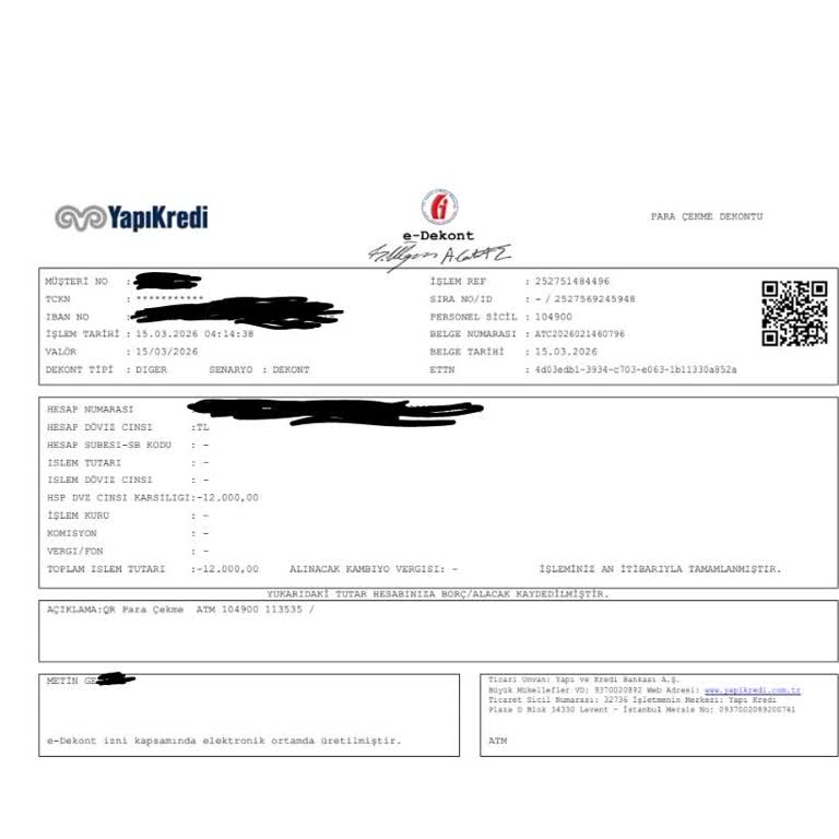 ATM’den Para Çekimi Başarılı Göründü Ama 12.000 TL Kesildi Ve Geri Ödenmedi