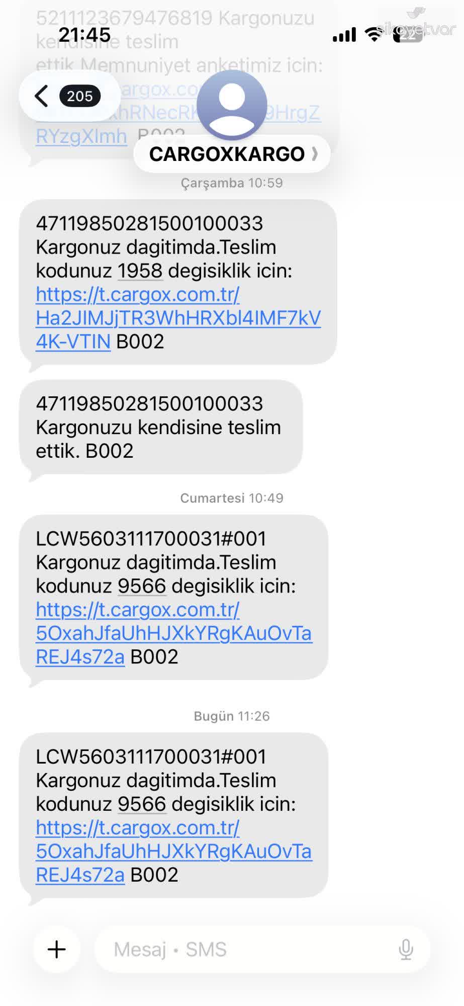 かもメール Cargo X Cargox Kargo Tesliminde Gecikme Ve İletişim Sorunları