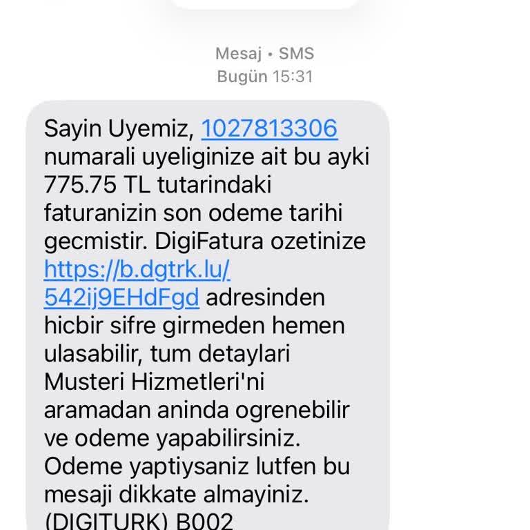 Bein Sports İzinsiz Üyelik Yenilemesi Ve 775,75 TL Fatura İptali Talebi